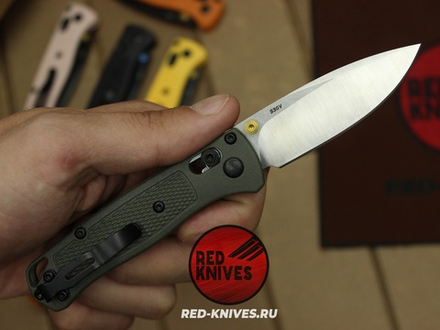 Нож Benchmade 533 Bugout Mini - зеленый нейлон, клинок сатин RK/Н24