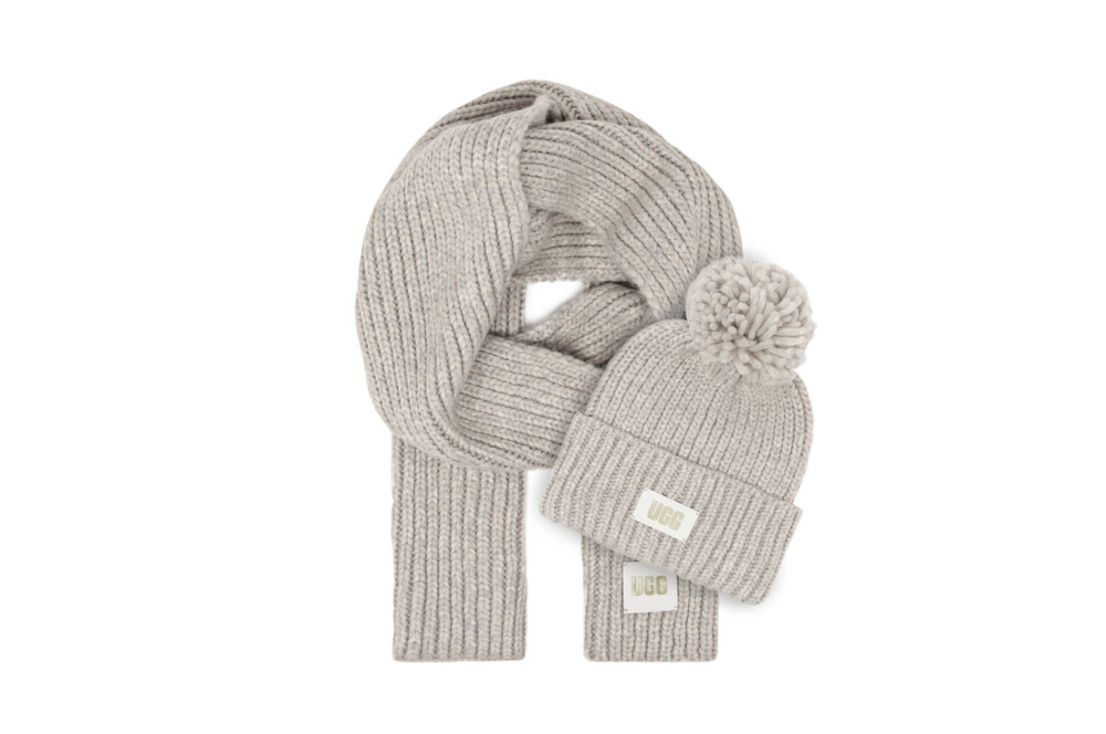 Шаль + шляпа UGG - серый(21883)
