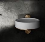Мыльница Gessi 316, настенная, ⌀115хh75 мм, цвет White/Steel Brushed