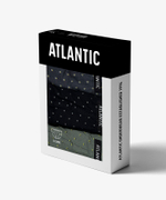Мужские трусы слипы классика Atlantic, набор 3 шт., хлопок, графитовые + черные + серые, 3MP-169