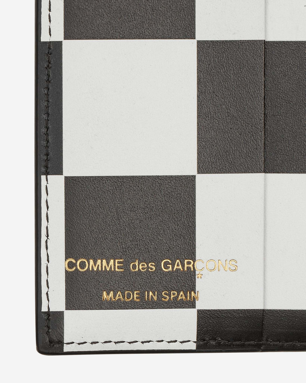 Comme Des Garçons Wallet Классический Кожаный Кошелек С Принтом, Черный