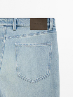 Massimo Dutti Зауженные джинсы из 100% хлопка, индиго