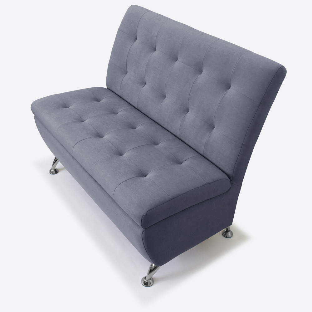 Диван прямой "Форма" Dream Grey (серый) с декоративной прошивкой
