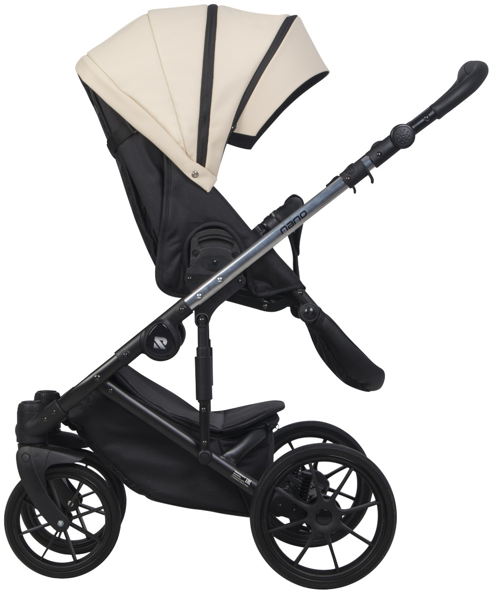 Детская коляска Riko Nano Thermo Ecco 3 в 1 с автокреслом Rant Cruise Grey 03 Ivory beige (бежевый)