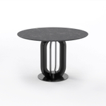 Стол круглый Castro 120, керамика матовая, черная