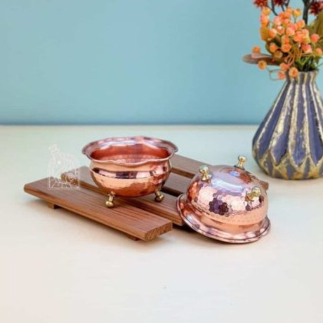 Медная мини-пиала сервировочная на трех ножках Exirmes 30220291 Иран