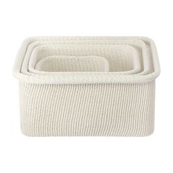 Набор из 4-х корзин для хранения Sustainable collection, молочный