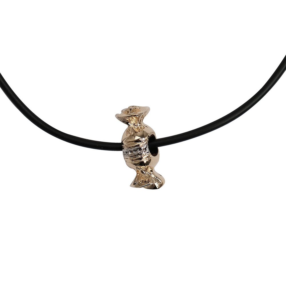 "Конфета" бусина в золотом покрытии из коллекции "Философия радости" от Jenavi