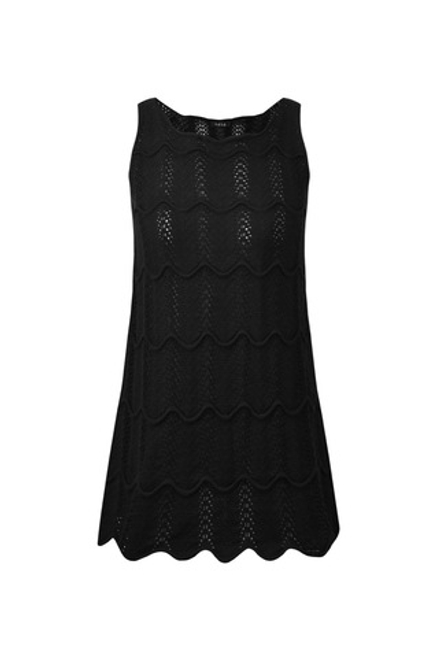 Короткое чёрное трикотажное платье k é k é