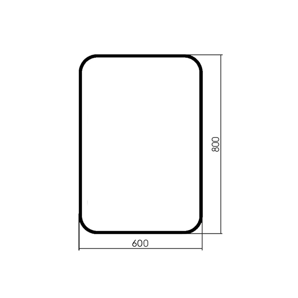Зеркало MIXLINE "Мальта-лофт" 600*800 (ШВ) пластиковая рама черная
