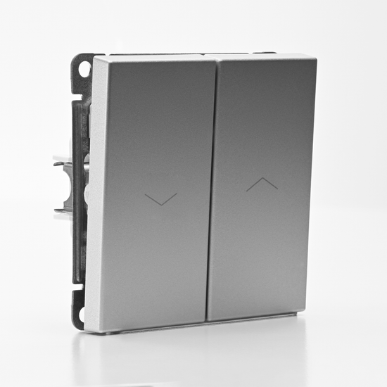 Выключатель для жалюзи 2-кл. ArtGallery 2х (сх. 4) 10А быстрозажим. клем. механизм алюм. SE GAL000319S