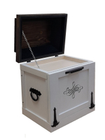 Ларец-сундук Светлогоры белый с вензелем