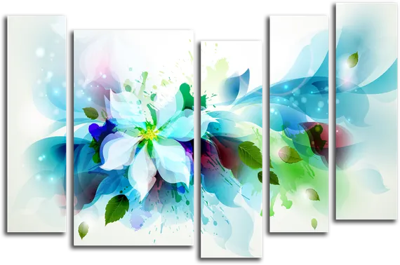 Модульная картина "Цветочный взрыв"