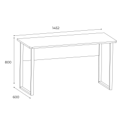 Стол письменный на металлической опоре Стич