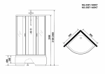 Душевая кабина Niagara Classic NG-2507-14BKT 80х80