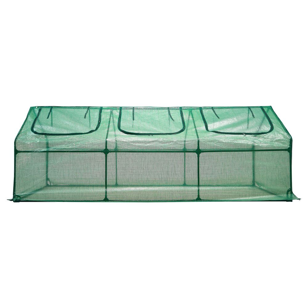 UGH-S32 L270 GREEN-GREEN Парник уличный. 270x90x90см. Металлическая труба в ПВХ. цвет зеленый. Тент из армированного полиэтилена 135г-м2. цвет сетки зеленый. TM ФитоЛето