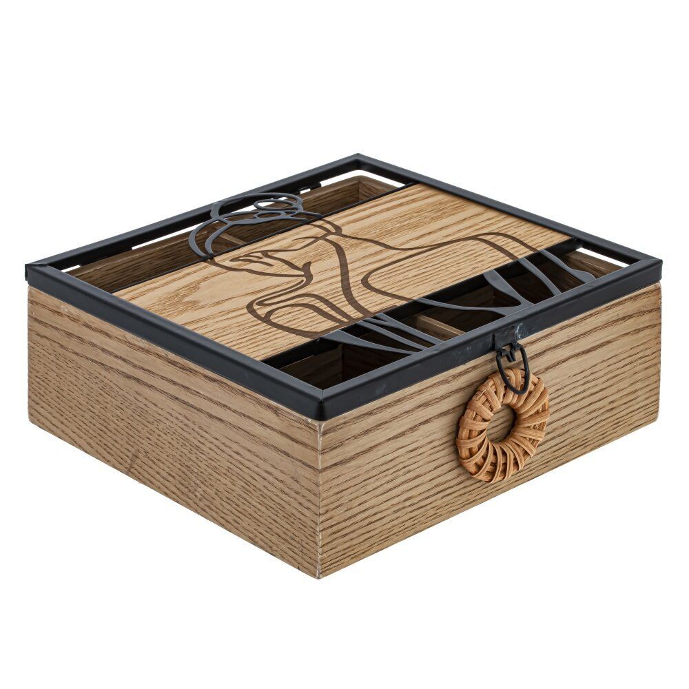 GAEM Шкатулка для чайных пакетиков, L16,5 W16,5 H6,5 см