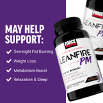 Force Factor, Leanfire PM, жиросжигатель для приема на ночь, 60 растительных капсул