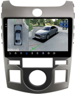 Магнитола для KIA Cerato Koup 1 2008-2013 - FarCar BX9-360-7093CP монитор 9.5" 2K QLED на Android 13, 6+128Гб, CarPlay, 4G SIM-слот, 4 камеры в комплекте