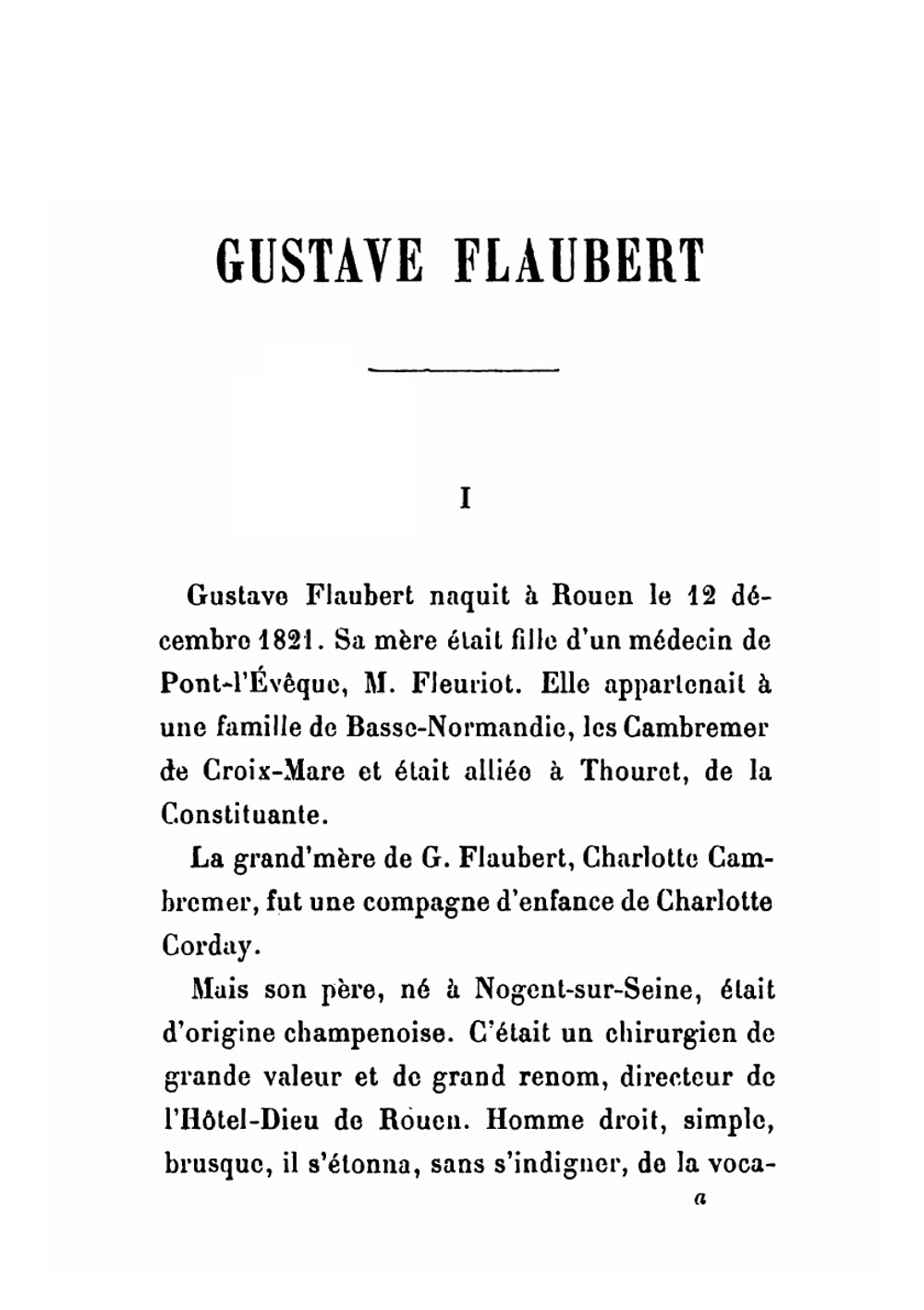Lettres de Gustave Flaubert à George Sand | Flaubert Gustave