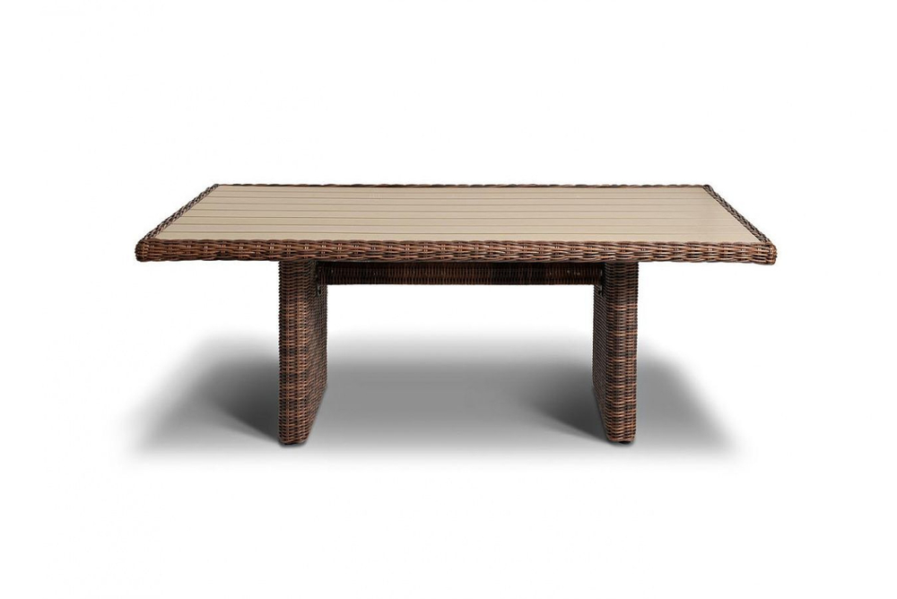 «Бергамо» плетеный обеденный стол, цвет коричневый
