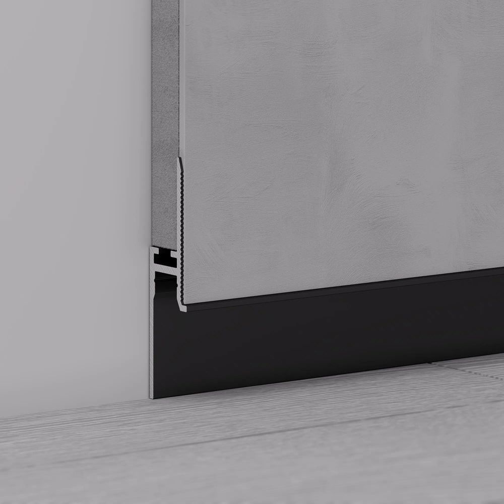 Профиль PLINTUS-FANTOM-H20-2000 BLACK (Arlight, Алюминий) 043618