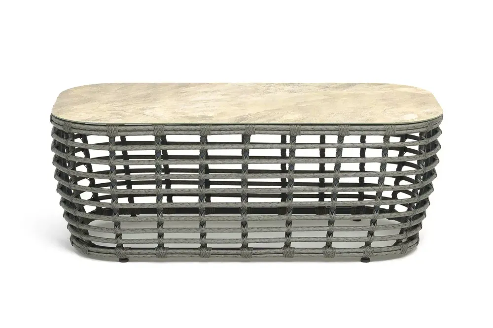 "Ницца" лаунж-зона из искусственного ротанга, цвет серый