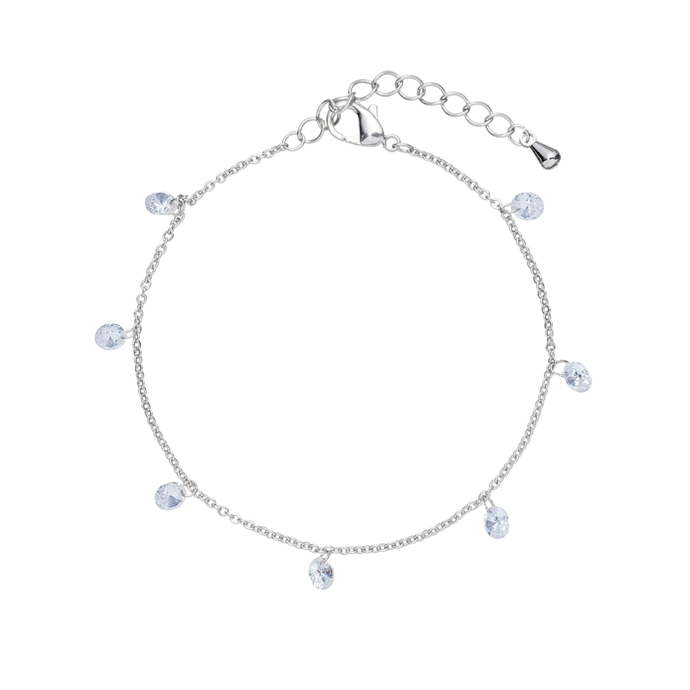 Браслет - капли, серебро