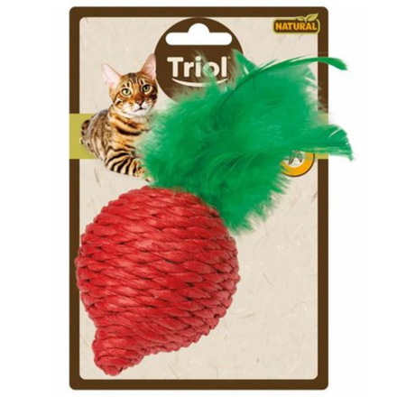 Игрушка для кошек Triol Свекла с перьями