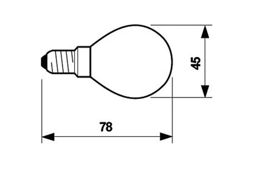 Лампа обычная 25W R45 Е14 - цвет в ассортименте