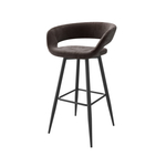 Стул полубарный МАМАДОМА Барни Р 700, Черный/BROWN LUX b29