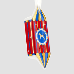 Набор из 3 елочных игрушек-конфет Farforite «Зеленая ярмарка / Зимняя ярмарка» в подарочной коробке