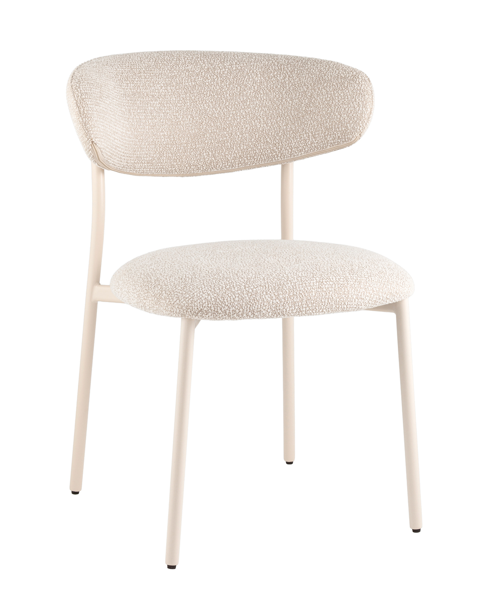 Стул обеденный Ayla серый белые ножки