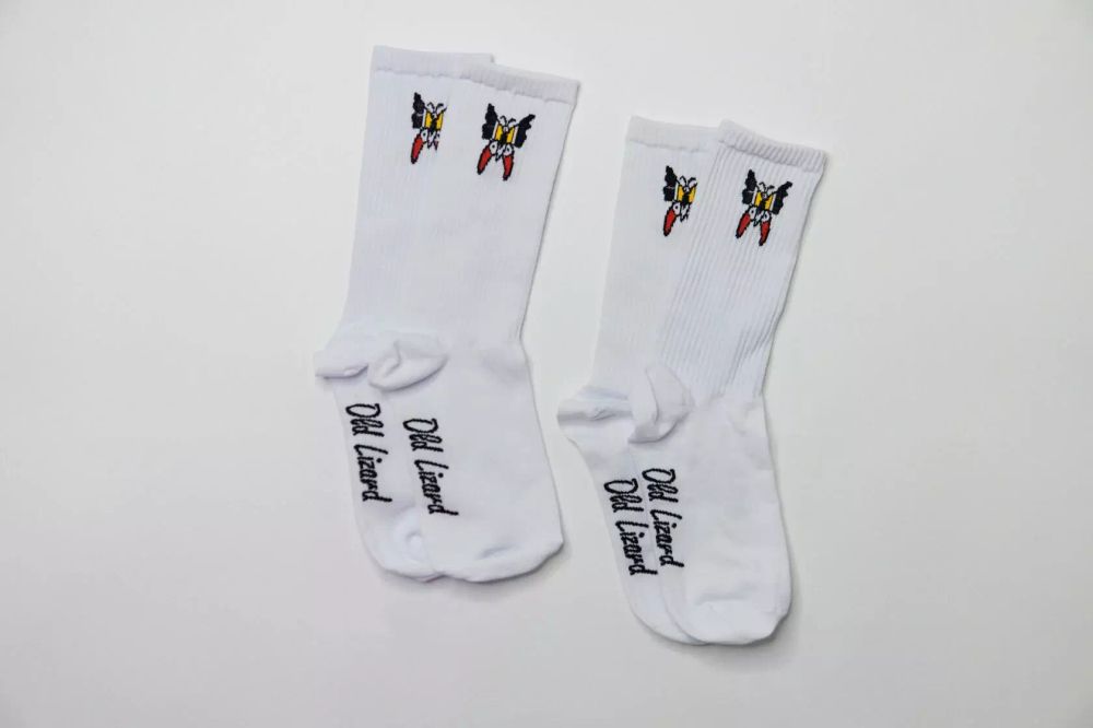 Носки Old Lizard Butterfly белые