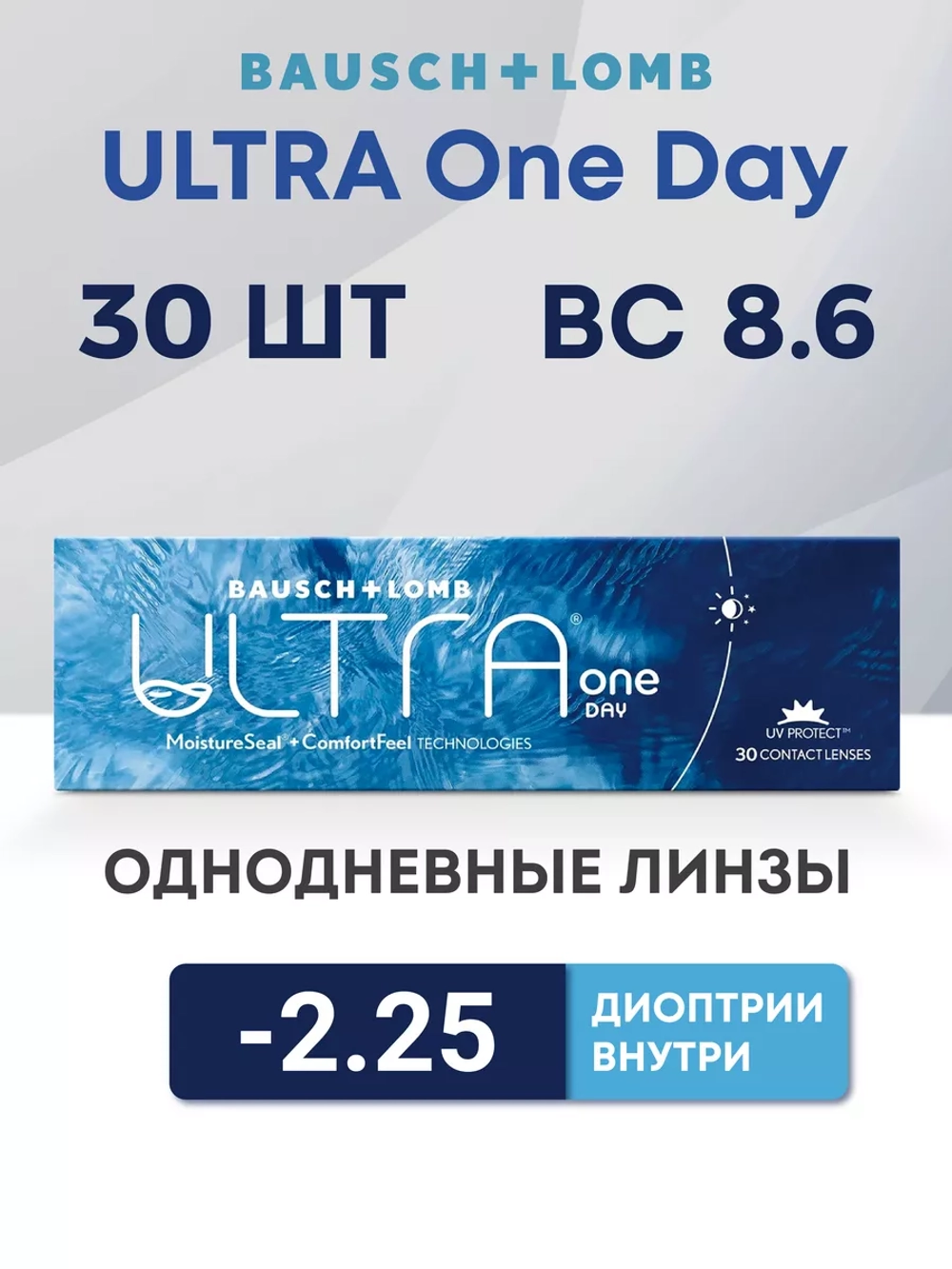 Однодневные контактные линзы Ultra ONE DAY (уп. 30 линз)