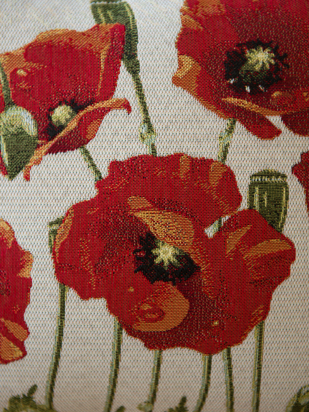 Декоративный гобеленовый чехол для интерьерной подушки Маки 38*38