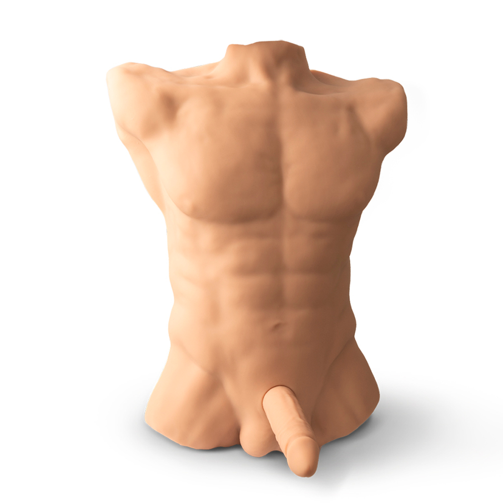 SILEXD Apollo L - Торс с фаллоимитатором, телесный, 7'