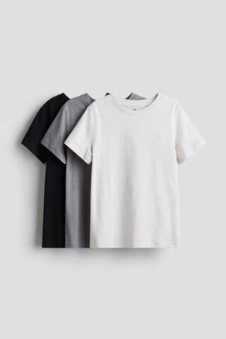 H&M Набор из трех футболок, светло-бежевый
