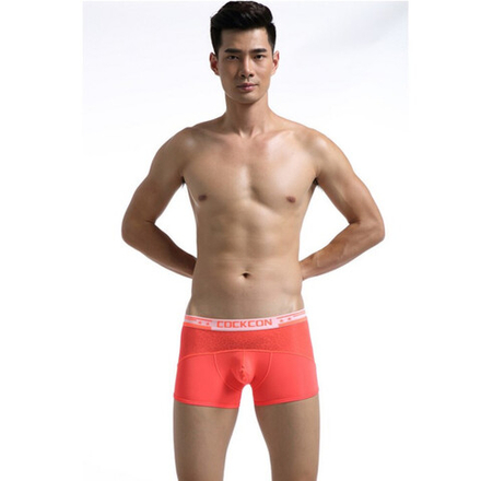Мужские трусы боксеры оранжевые Cockon intimate lace Boxers 862