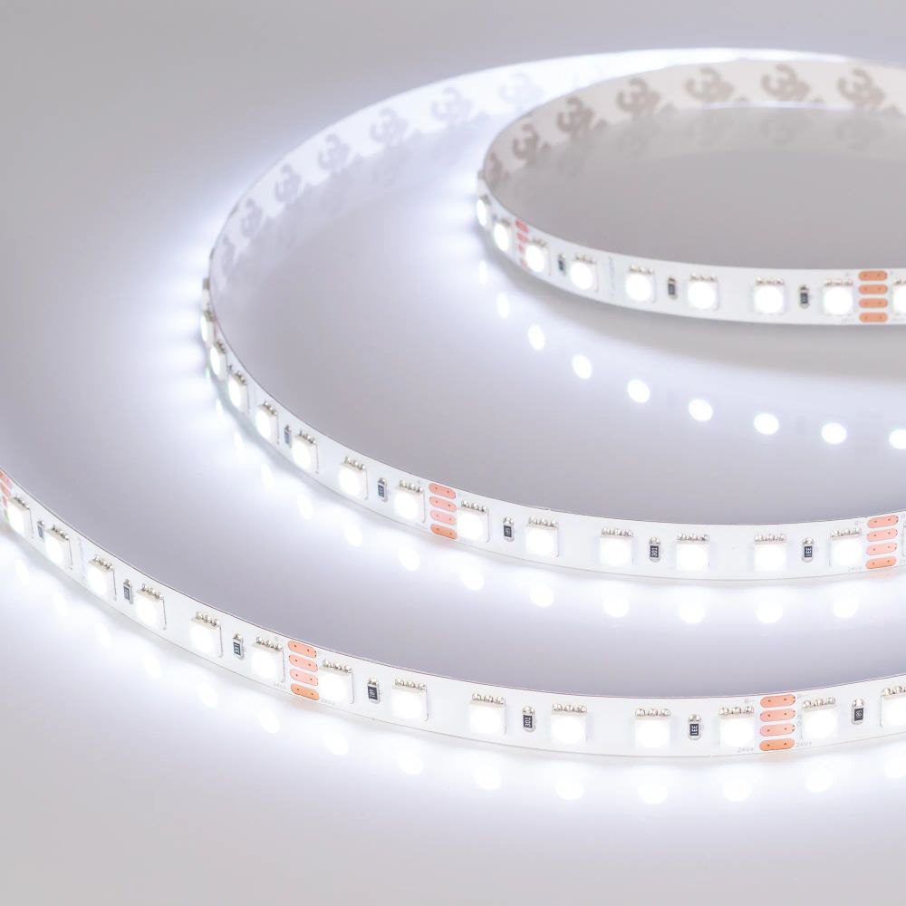 Светодиодная лента RT-B84-10mm 24V RGB (21 W/m, IP20, 5060, 5m) (Arlight, Открытый) 021475(2)