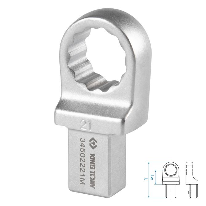 KING TONY (34502221M) Насадка накидная серии "FIT", 21 мм, 14х18 мм