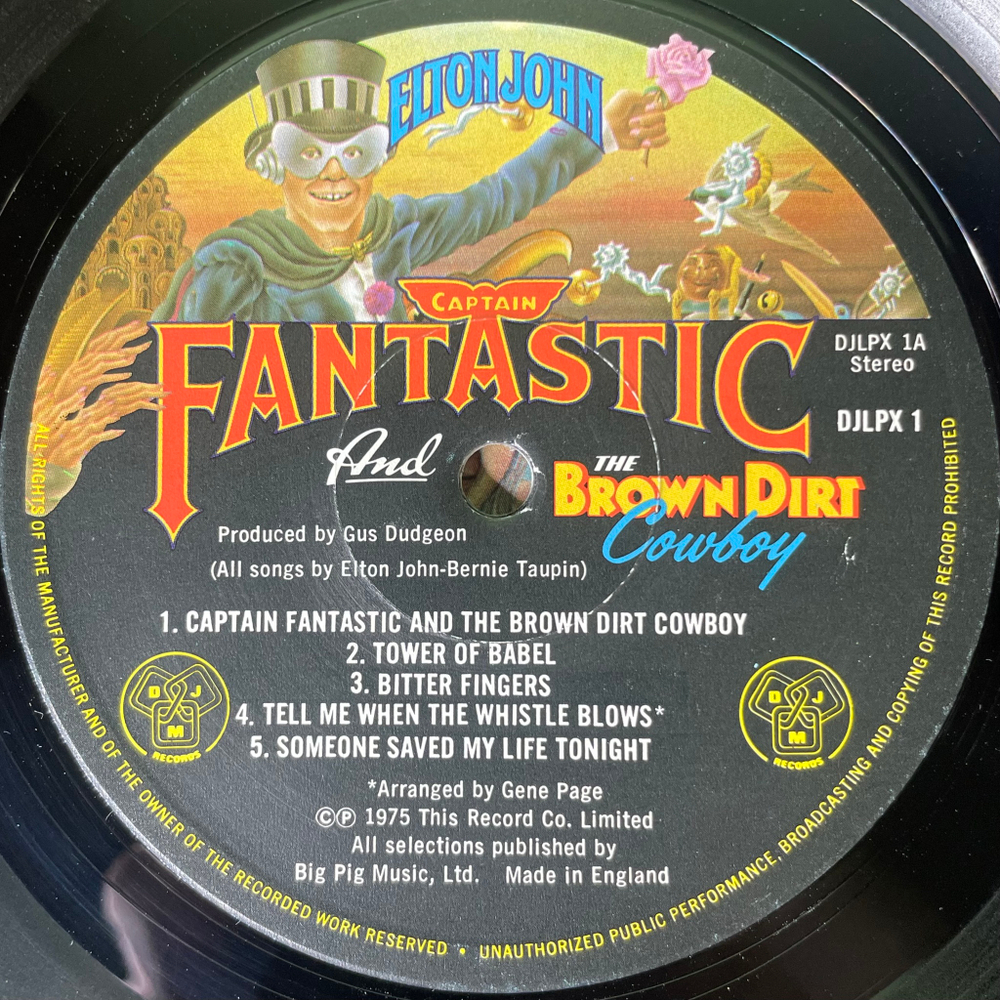 Elton John ‎– Captain Fantastic And The Brown Dirt Cowboy (Англия 1975г.)