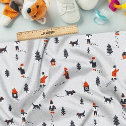 Ткань оксфорд 600 зимняя сказка