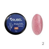 Полигель Vrubel Style 15мл в банке Glitter 2
