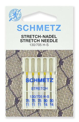 Иглы 32 Schmetz стрейч набор 130/705 Н-S №75(3),90(2) 5шт