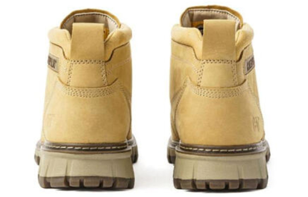 CAT Ankle Length Combat Boots Men"s Yellow