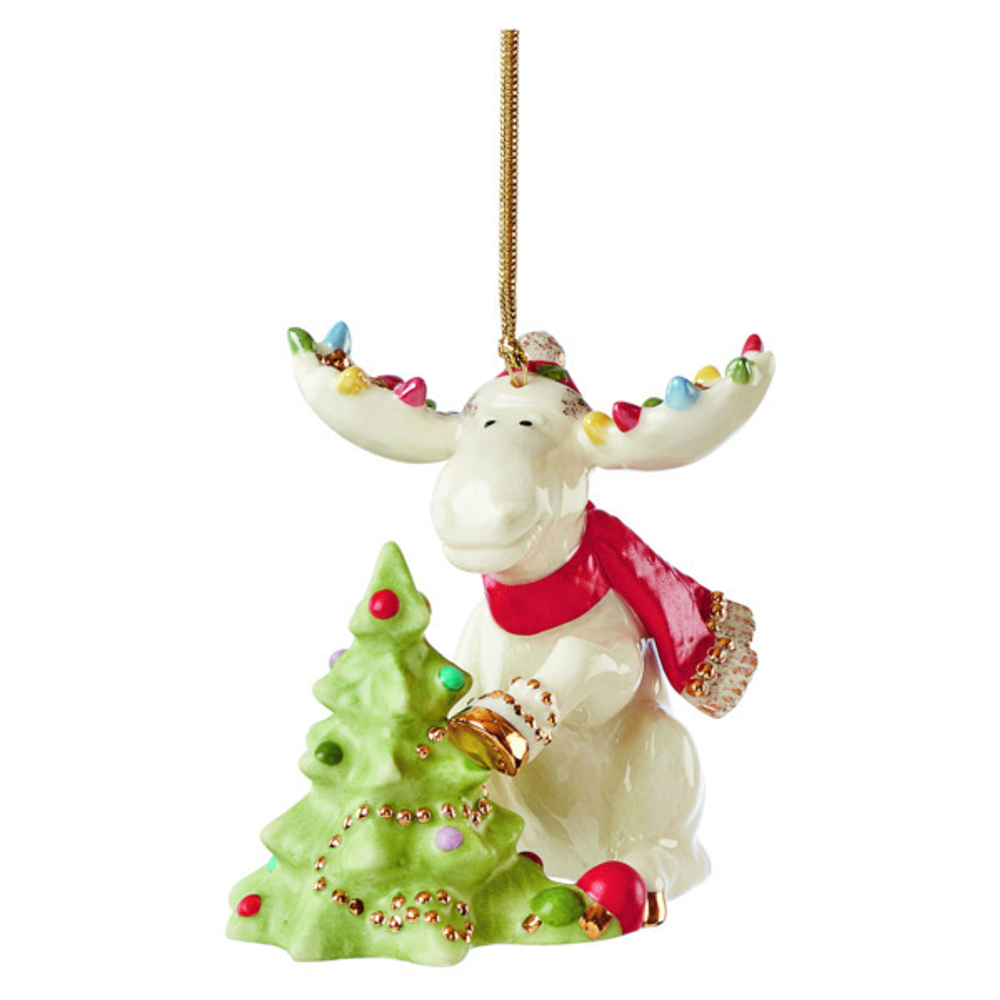 Украшение новогоднее 9см Lenox Лось Марсель украшает елочку