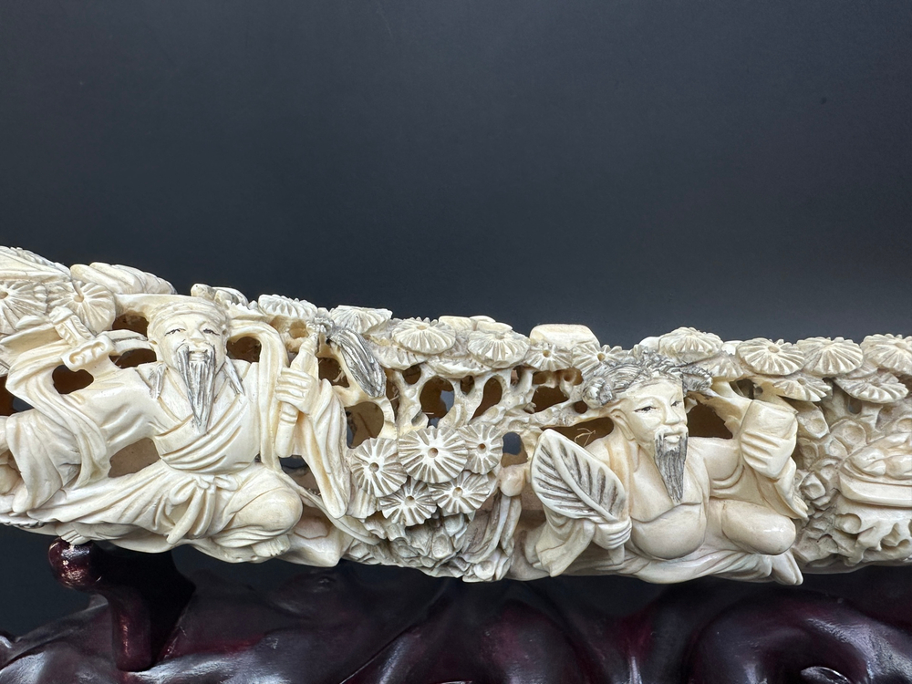 Резная композиция из бивня — Восемь Бессмертных