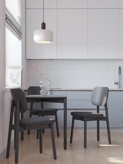 Стул Saga, рогожка, темно-серый