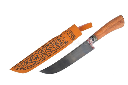 Пчак средний, гарда гравировка, орех,  ШХ15, 17-19 см.